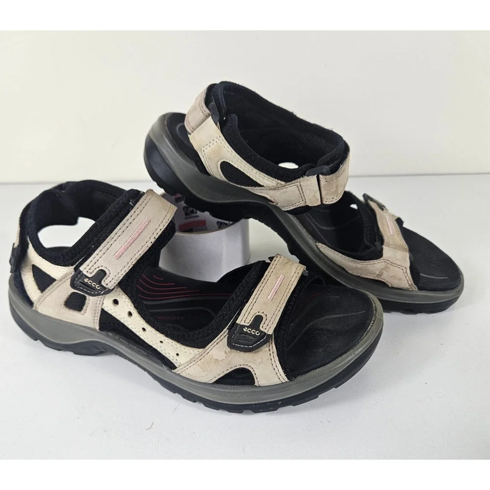 ECCO Yucatan Offroad Nubuck Womens 7.5 Sandals Hiking Walking Shoes Atmospheric